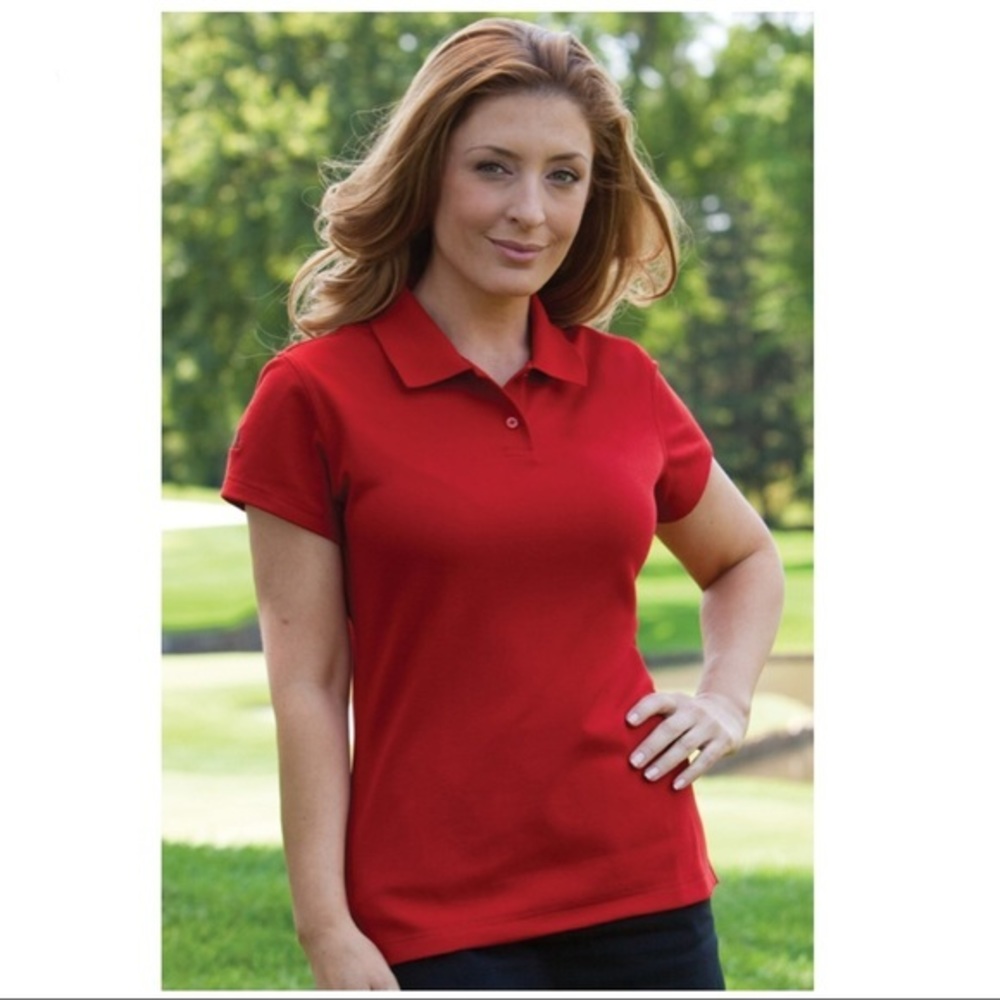 adidas Women's Climalite Pique Polo- Red, NWT